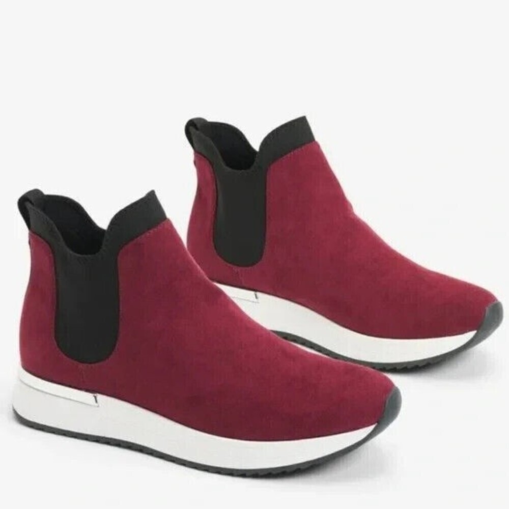 Kenneth Cole Reaction Women Maroon‎  Cameron Chelsea Bootie 7.5